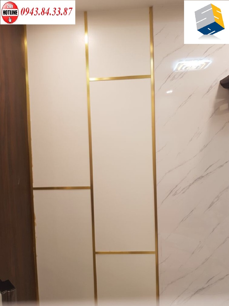 thi công thực tế nẹp INOX chữ T