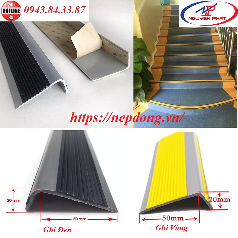 Nẹp chống trơn cầu thang PVC