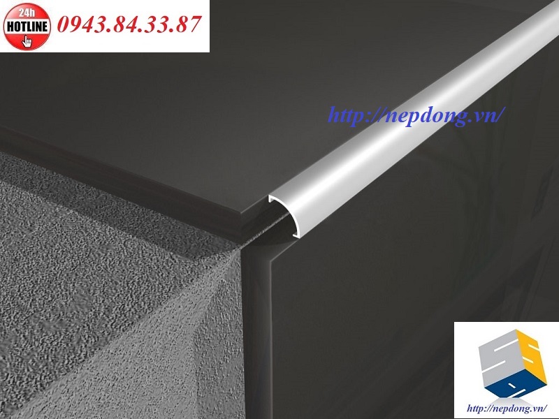 Nẹp nhôm ốp góc gạch men OC12.5