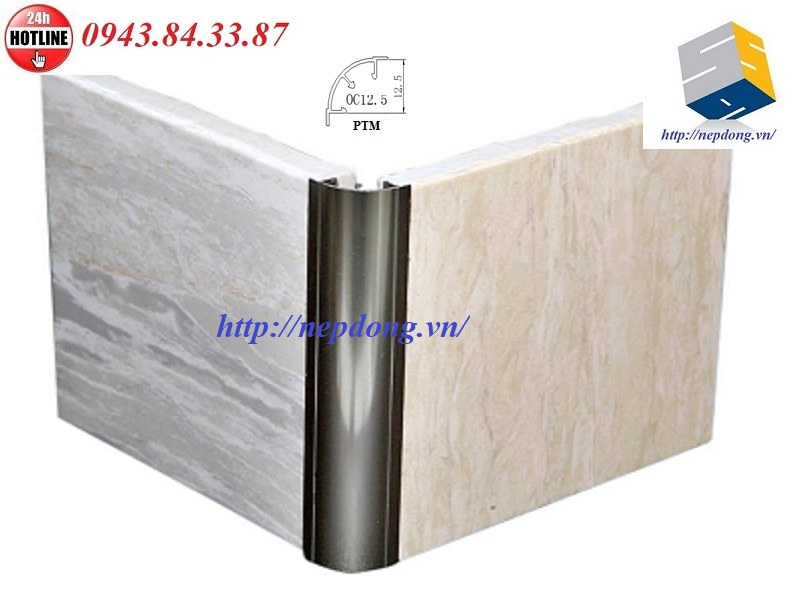 nẹp nhôm ốp góc ngoài OC12.5