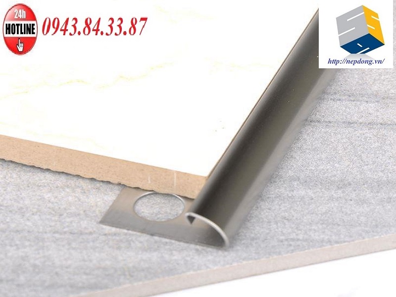 Nẹp inox bo góc tròn