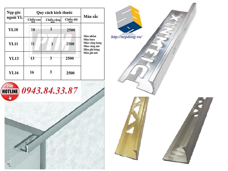 nẹp ốp góc tường
